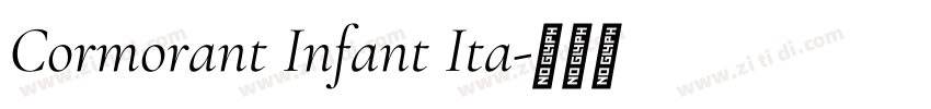 Cormorant Infant Ita字体转换